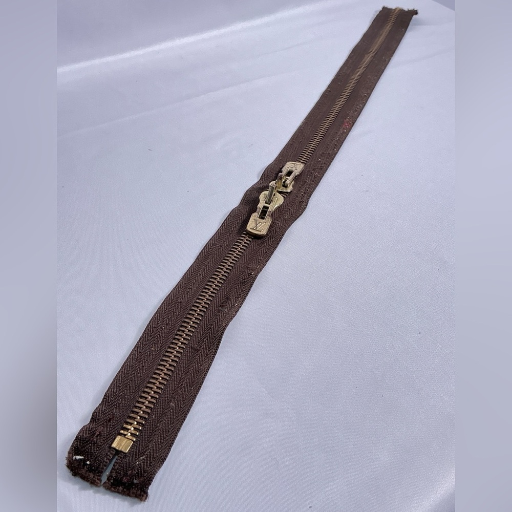 Vintage Louis Vuitton 
Double Zipper Brass LV Pulls 22”- 23”  Replace Repair